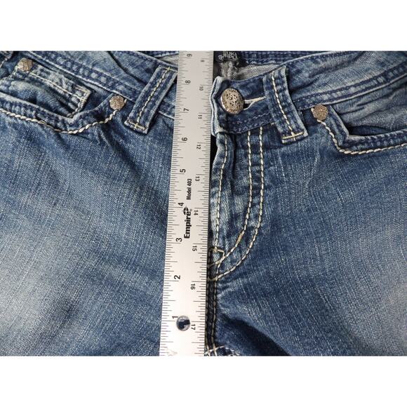 Silver Jeans Suki Surplus Sz 28x32 Y2K Grunge Rockabilly Thick Stitch Boot Cut - Picture 14 of 16